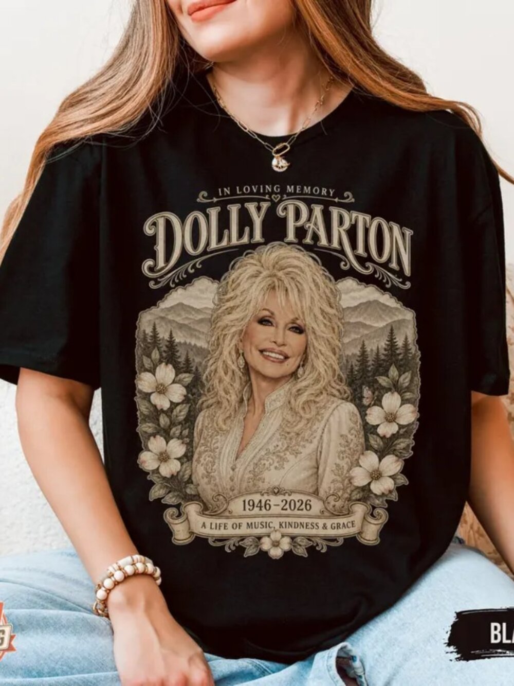 Dolly Parton Memorial Shirt, 1946–2026 In Loving Memory Tee,